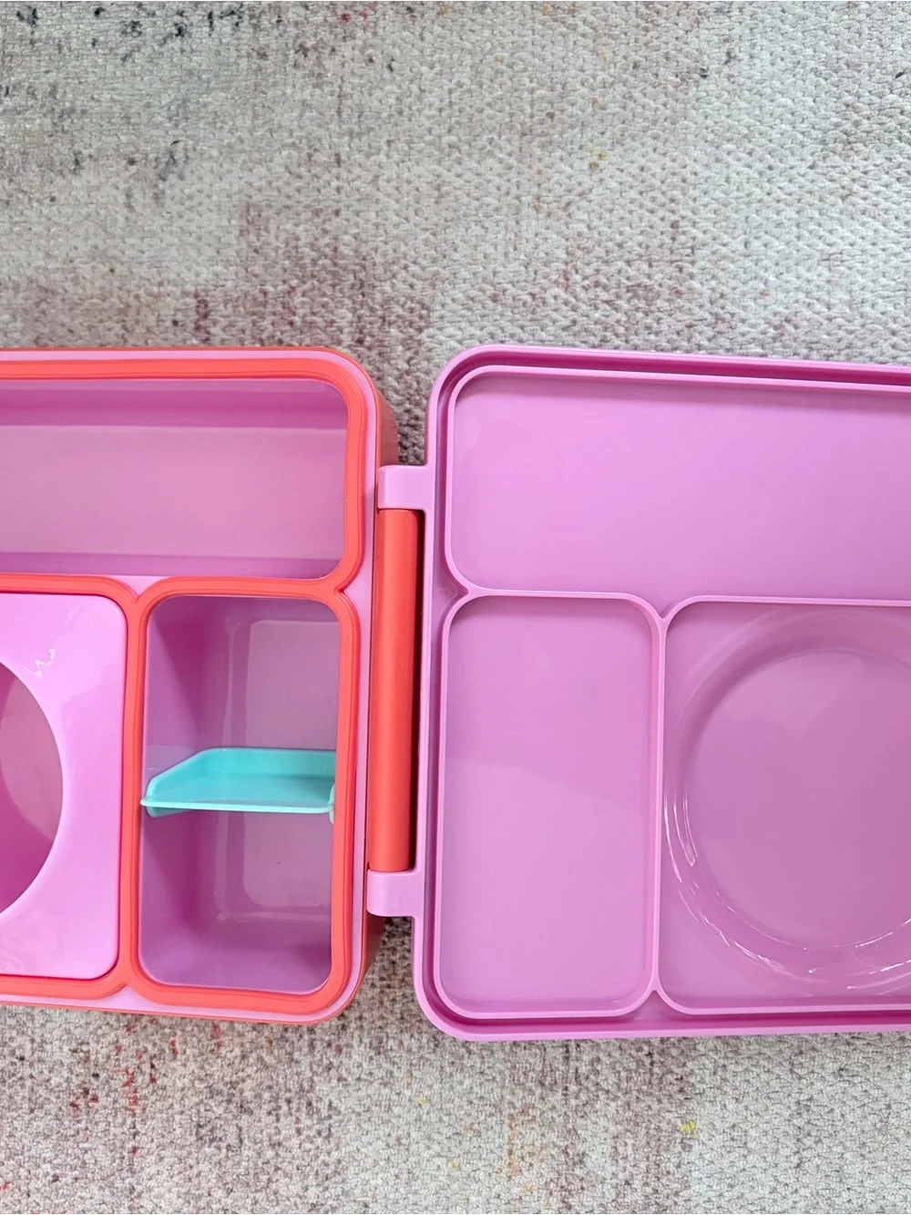 OmieBox Insulated  Lunch Box Orange Pink EUC Food Jar NOT Included